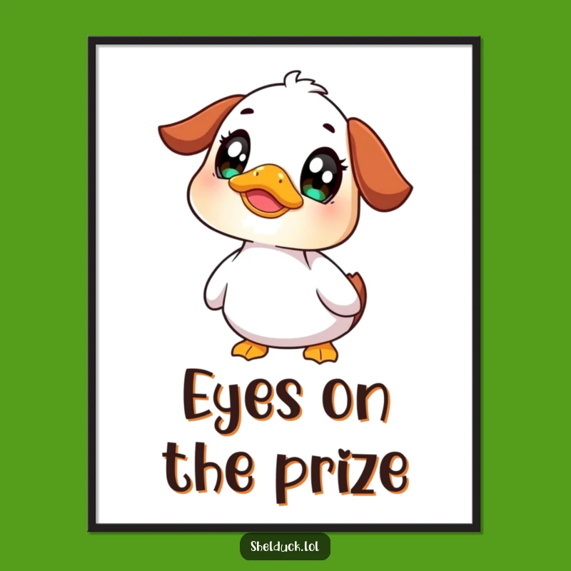Funny Shelduck Curious Poster: Wide-Eyed Wonder Art Print For Your Space!