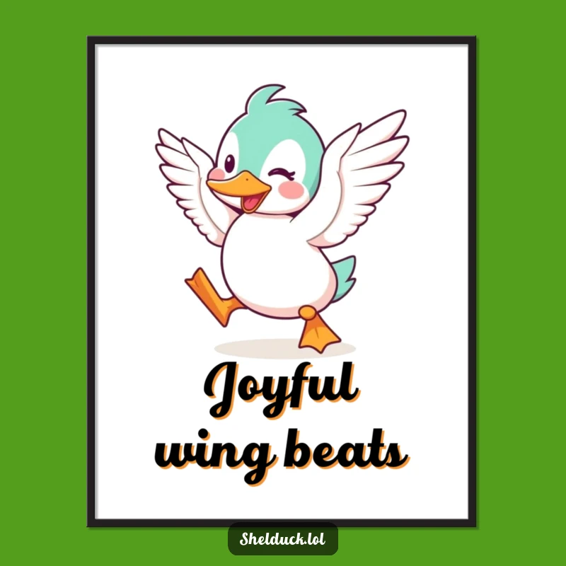 Funny Shelduck Excited Poster - Hilarious Bird Art for Happy Homes!