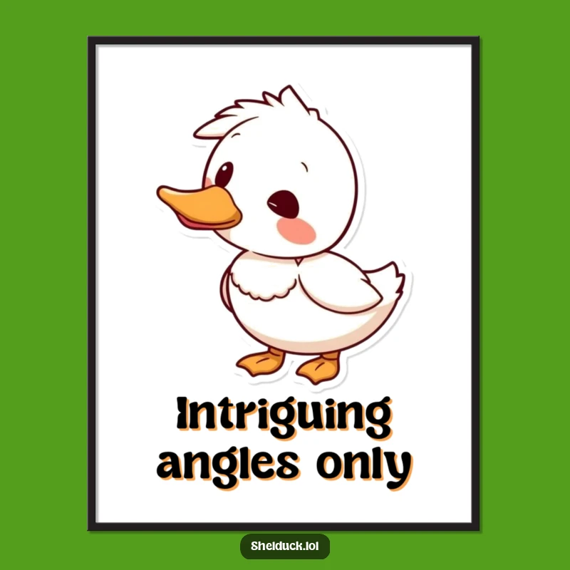 Funny Shelduck Head Tilt Poster - Add Curious Charm to Your Walls