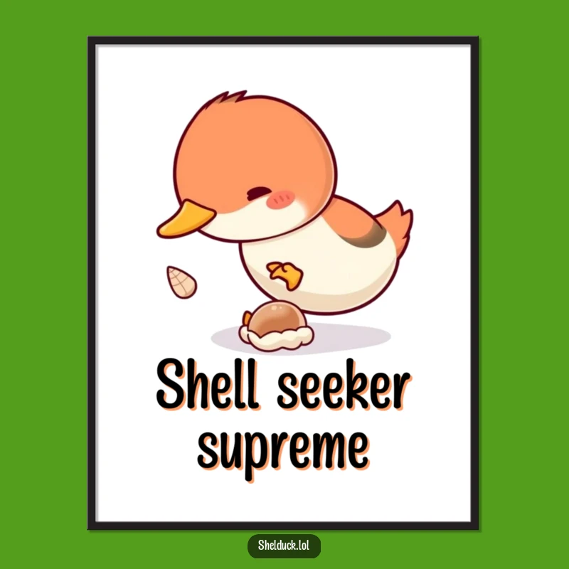 Funny Shelduck Dive Poster - Enthusiastic Bird Art for Walls Gift