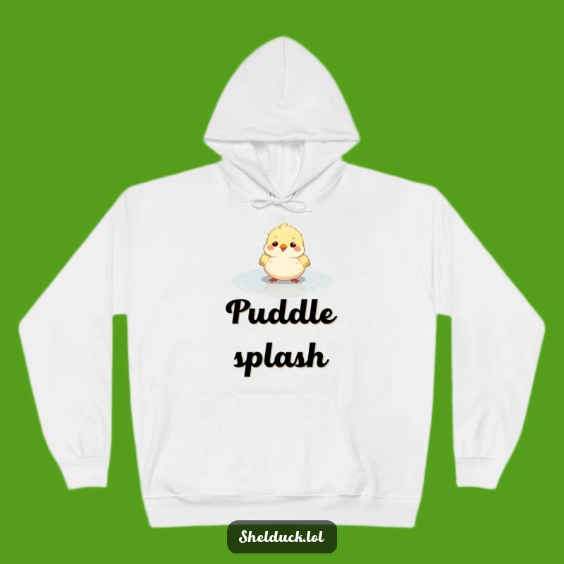 Cozy Funny Fluffy Bird Puddle Hoodie - Warm Cute Bird Gift Apparel