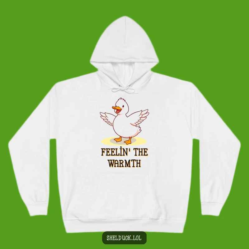 Cozy Funny Shelduck Sunshine Stretch Hoodie: Adorable Bird Art, Warm Funny Gift
