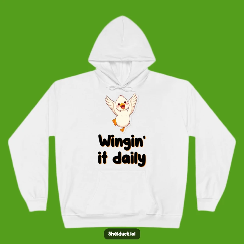 Funny Shelduck Flapping Hoodie: Cozy Bird's Energetic Style Funny Gift!