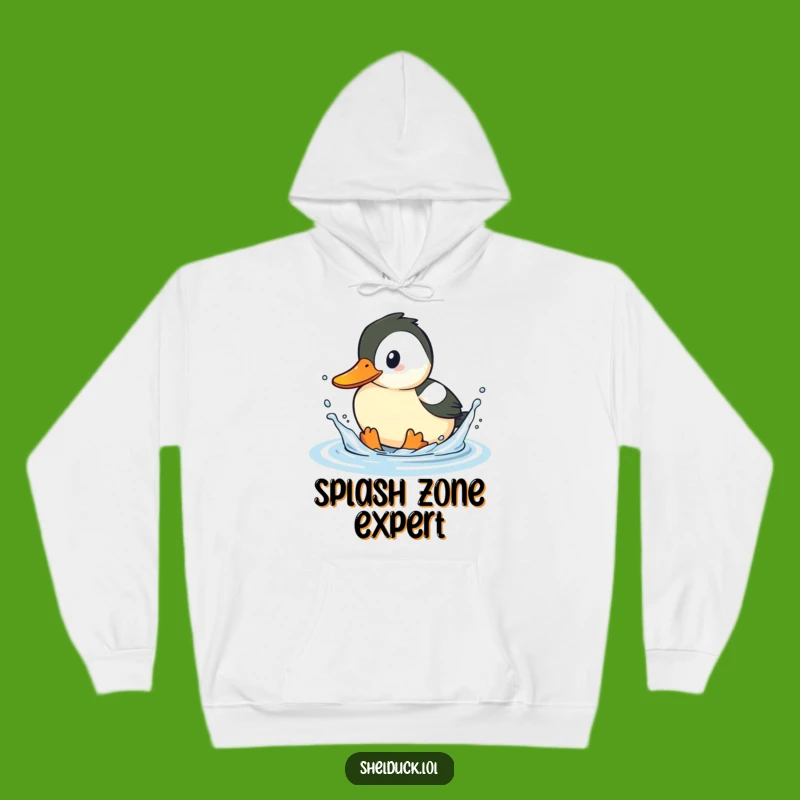 Funny Shelduck Splashing Hoodie - Cozy Playful Bird Sweatshirt, Gift