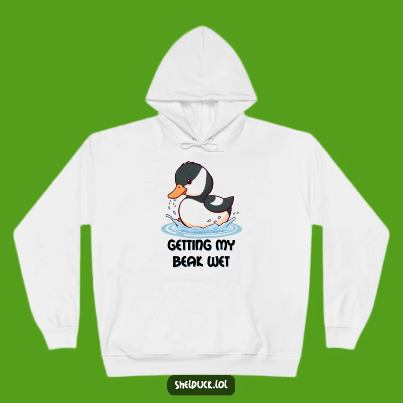 Funny Shelduck Splashing Hoodie - Cozy Fun for Playful Souls
