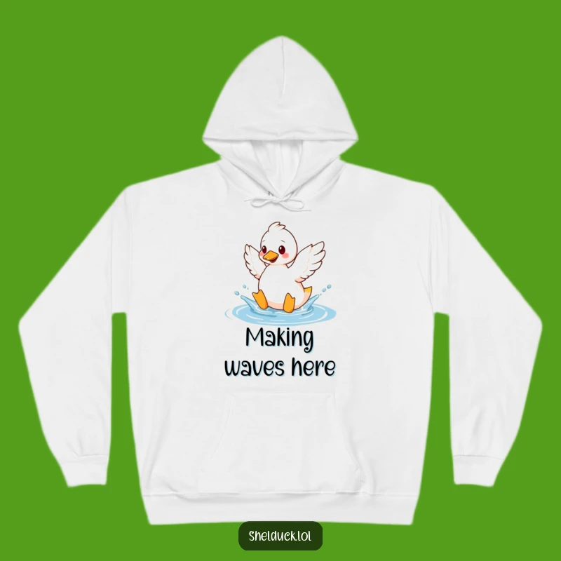 Funny Shelduck Splashing Hoodie - Cozy Comfort with Watery Fun