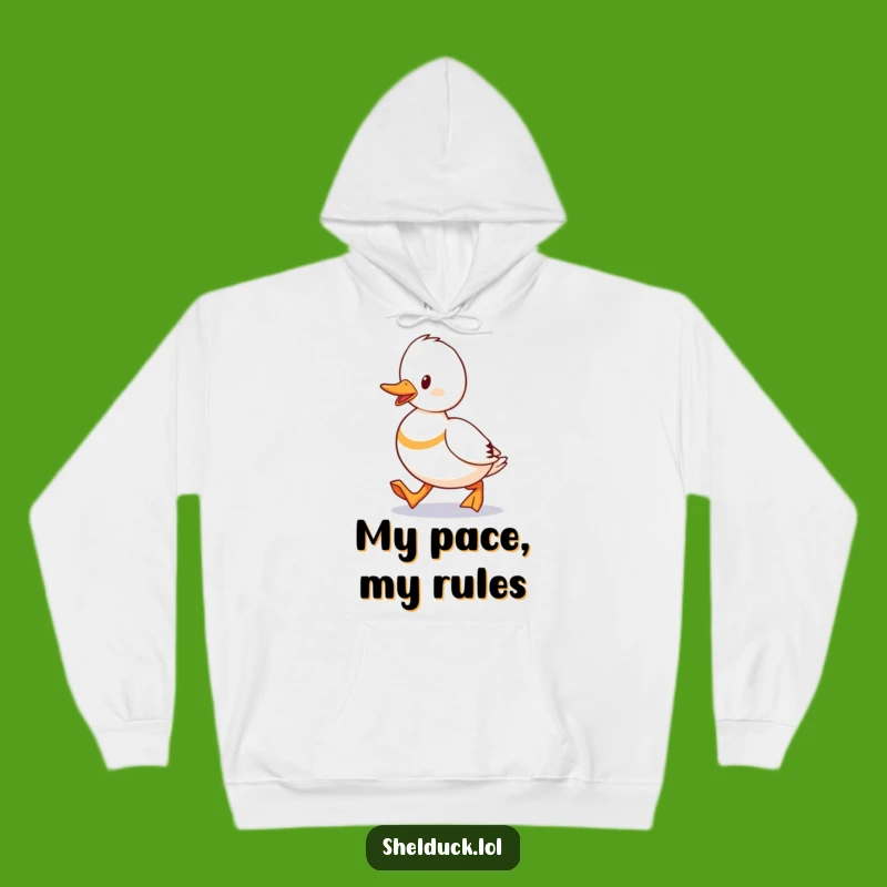Funny Shelduck Waddling Hoodie: Determined Water Bird Comfort Gift