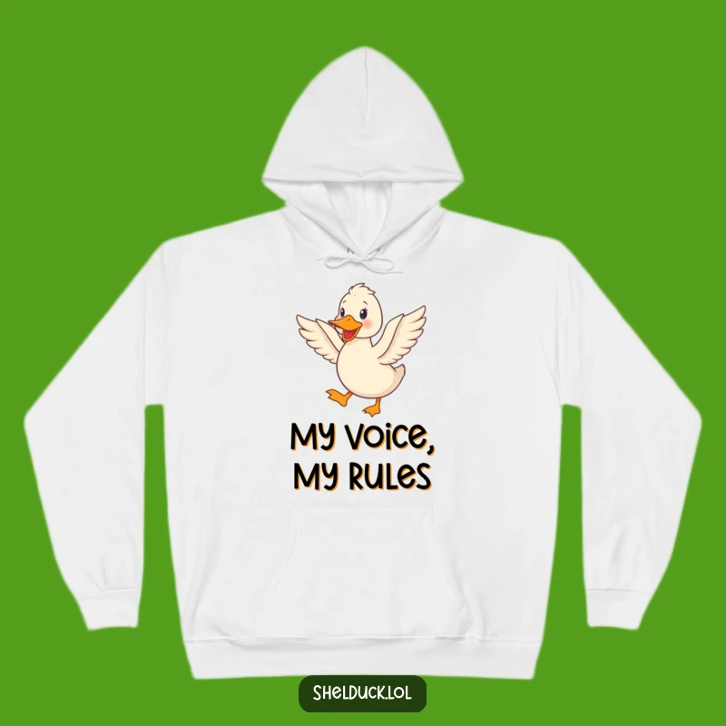Funny Shelduck Quacking Hoodie - Cozy Bird's Happy Flap, Ideal Funny Gift!