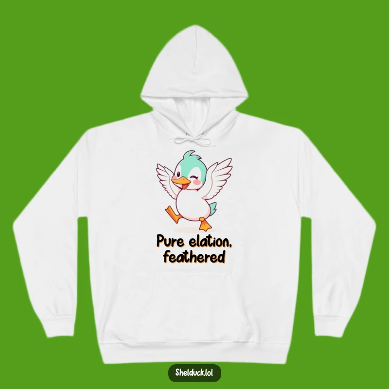 Funny Shelduck Excited Hoodie - Cozy & Hilarious Bird Apparel Gift!