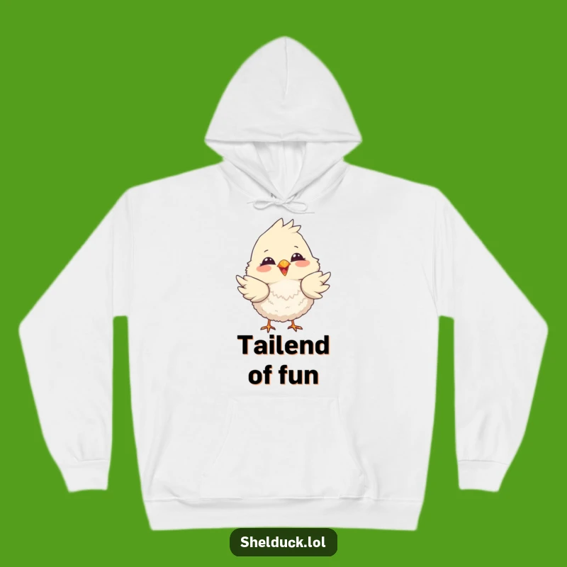 Funny Smiling Bird Hoodie: Cozy Up with Playful Tail-Feather Fun