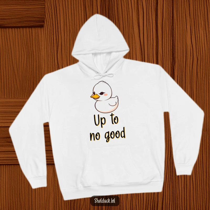 Funny Shelduck Hoodie: A shelduck with a mischievous grin winks, offering warmth and a dash of playful humor.