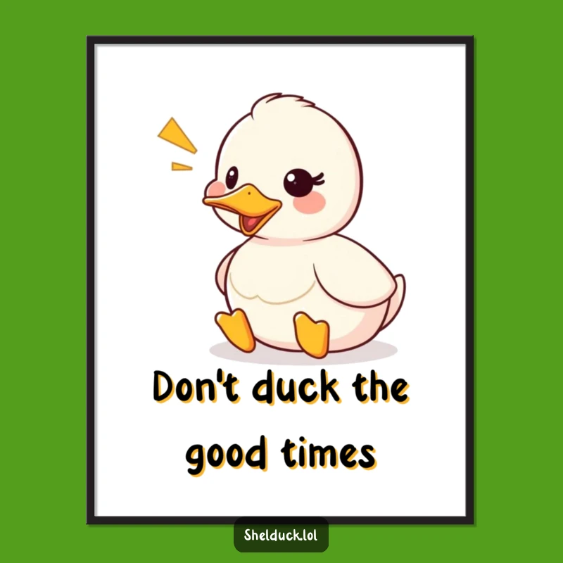 Free Printable Wall Art: Funny Quacking Shelduck, Humorous Downloadable Decor!