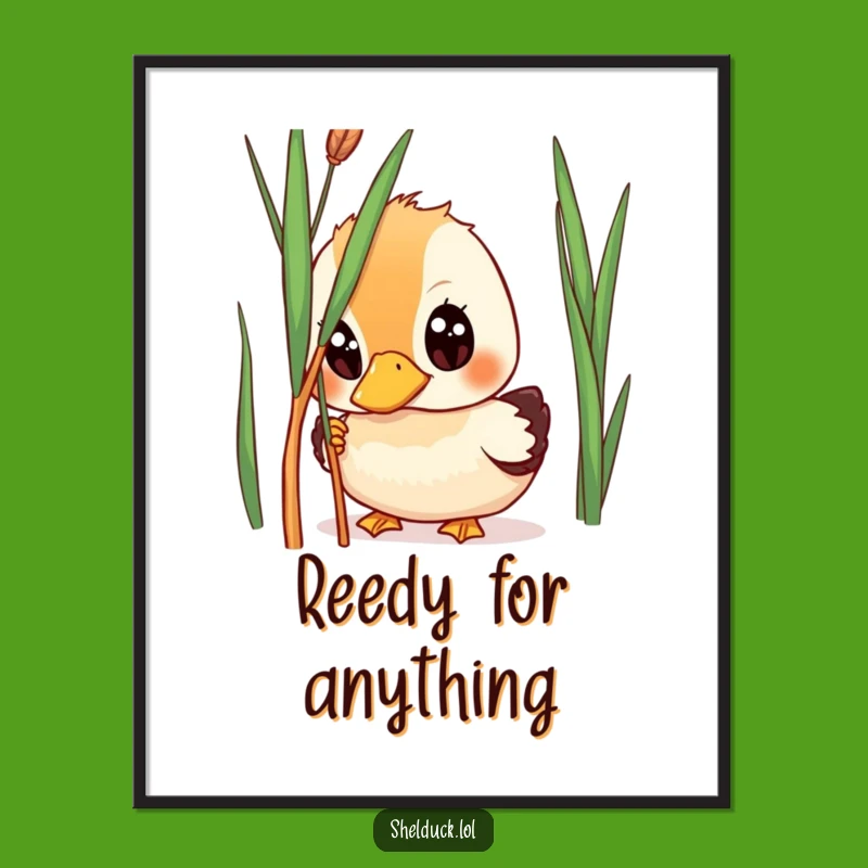 Funny Free Printable Shelduck Wall Art - Wide-Eyed Peek Downloadable Decor