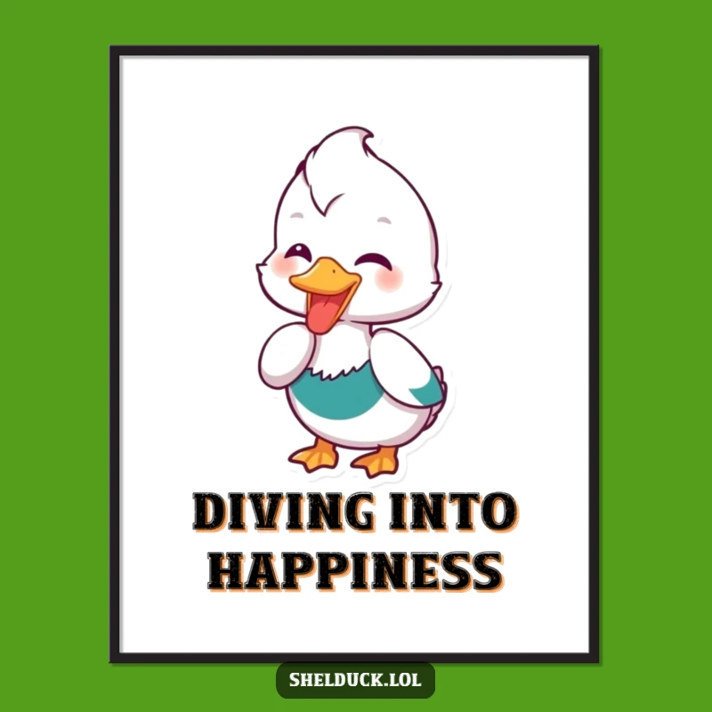 Funny Shelduck Art: Free Printable Wall Decor - Joyful Dipping Design!