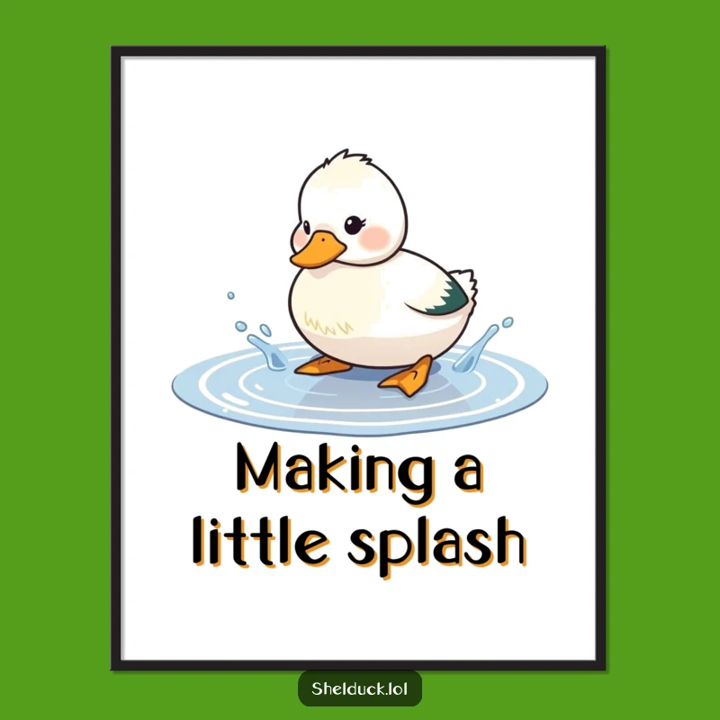 Free Printable Shelduck Wall Art: Splashing Bird Downloadable Decor for Playful Spaces