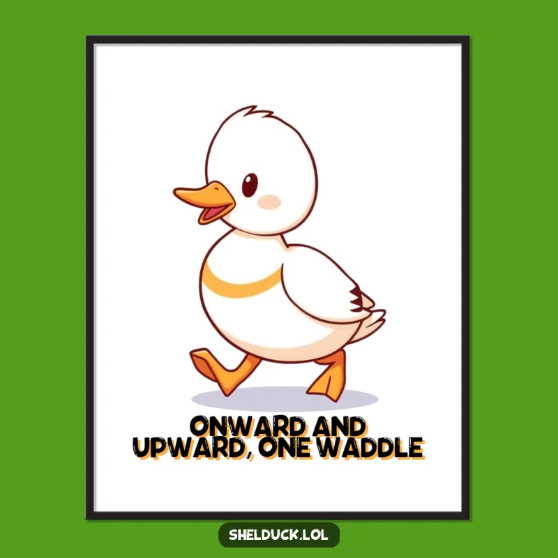 Free Printable Wall Art: Funny Waddling Shelduck, Determined Downloadable Decor
