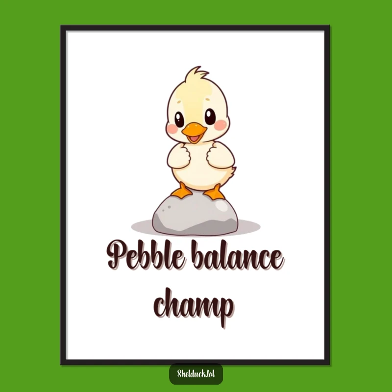 Funny Free Printable Wall Art: Balancing Shelduck - Quirky downloadable art!