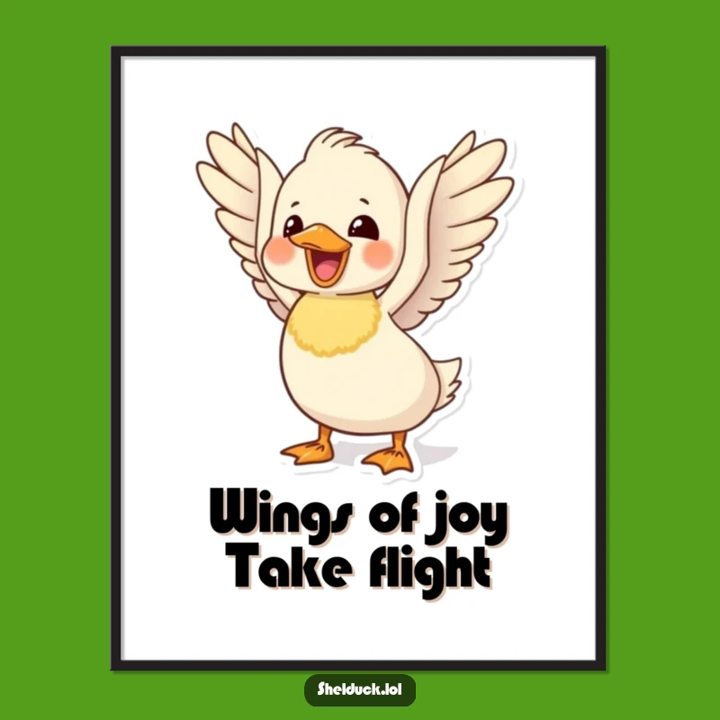 Free Printable Wall Art: Delighted Shelduck, Funny Downloadable Decor for Walls