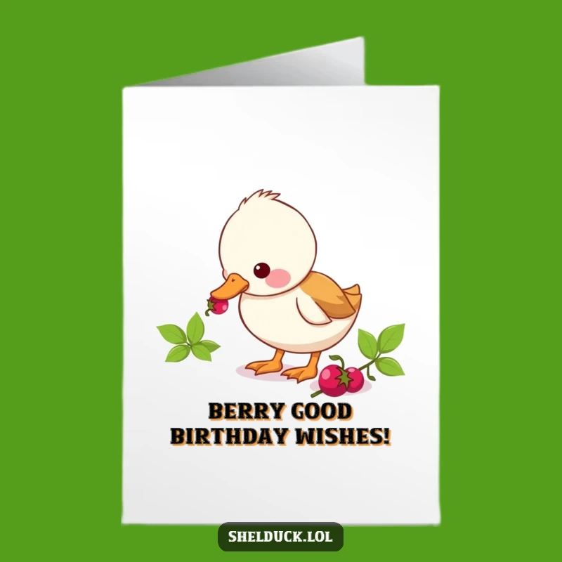 Free Printable Birthday Card: Pecking Shelduck, A Funny Downloadable Gift!