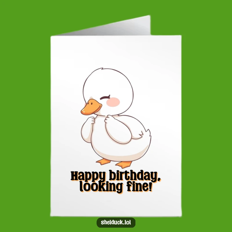 Free Printable Shelduck Birthday Card: Perfectly Pampered for Their Big Day