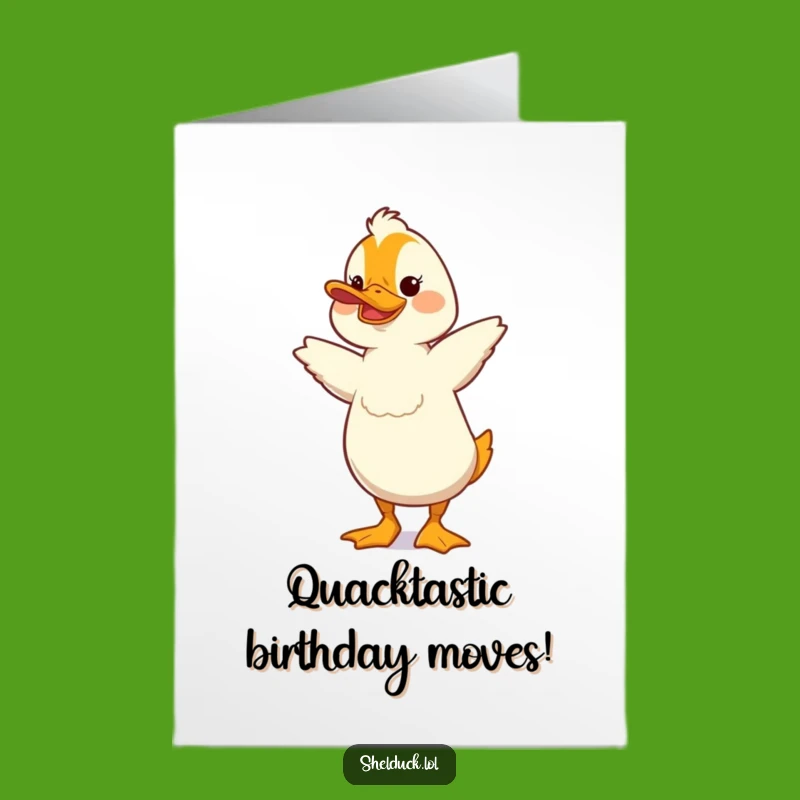 Free Printable Shelduck Birthday Dance Card: Funny Moves for Their Big Day