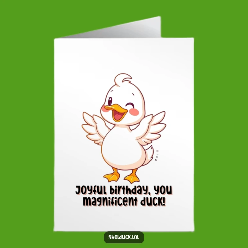 Free Printable Shelduck Birthday Card: Joyful Wings for a Happy Day