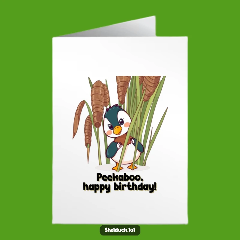 Free Printable Bday Card: Sneaky Shelduck Peeking For A Hilarious Celebration