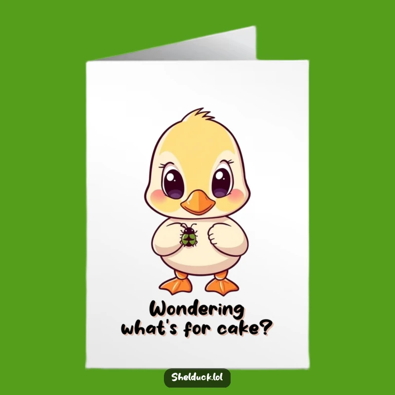 Free Printable Birthday Card: Curious Shelduck, Funny Downloadable Gift