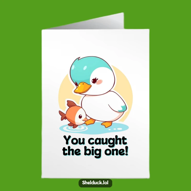 Free Printable Congrats Card: Curious Shelduck Celebration Downloadable Gift