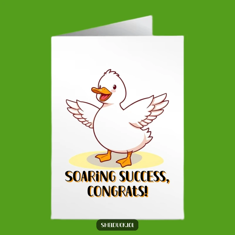 Free Printable Congrats Card: Shelduck Wings - Funny Downloadable for Any Success