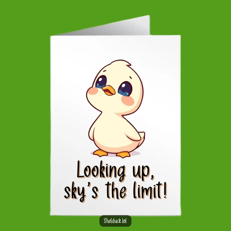 Funny Free Printable Congrats Card: Curious Shelduck Gazes Up, Hilarious Downloadable Gift