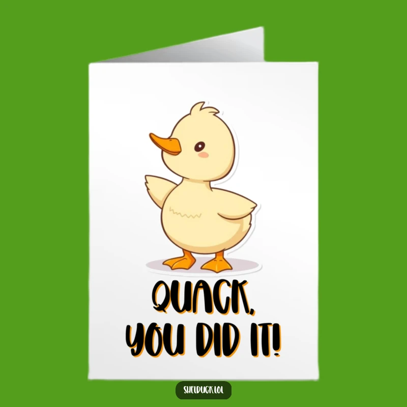 Free Printable Congrats Card: Happy Shelduck Quack Downloadable Gift