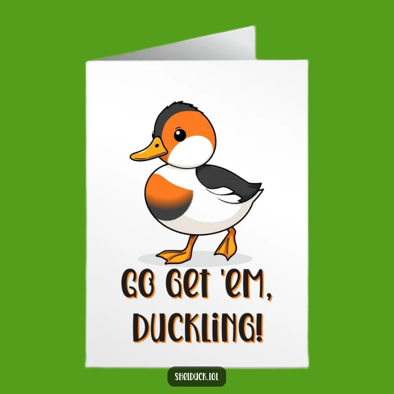 Shelduck Congrats Card Free Printable: Determined Waddle Downloadable Success