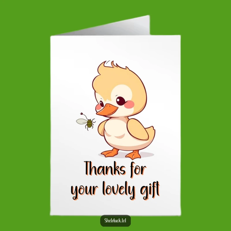 Free Printable Funny Shelduck Thank You Card - Curious Duckling DIY Downloadable Gift