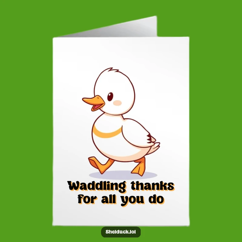 Free Printable Shelduck Thank You Card: Waddling Gratitude, Heartfelt Downloadable Gift