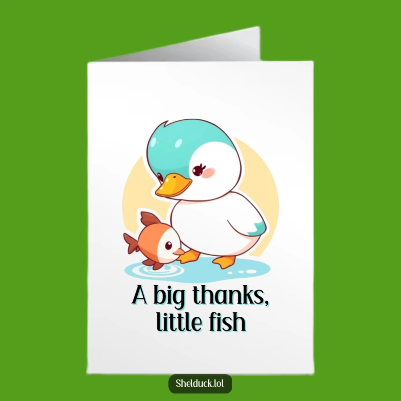 Free Printable Thank You Card: Curious Shelduck Gratitude Downloadable Gift