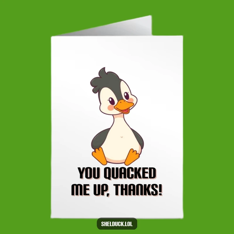 Free Printable Thank You Card: Happy Shelduck Bobbing Head, Downloadable Gift