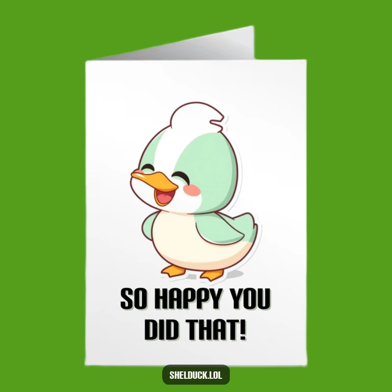 Free Printable Thank You Card: Joyful Shelduck, Hilarious Downloadable for Gratitude