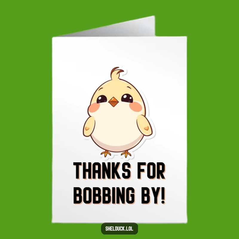 Free Printable Thank You Card - Bobbing Bird Gratitude Downloadable