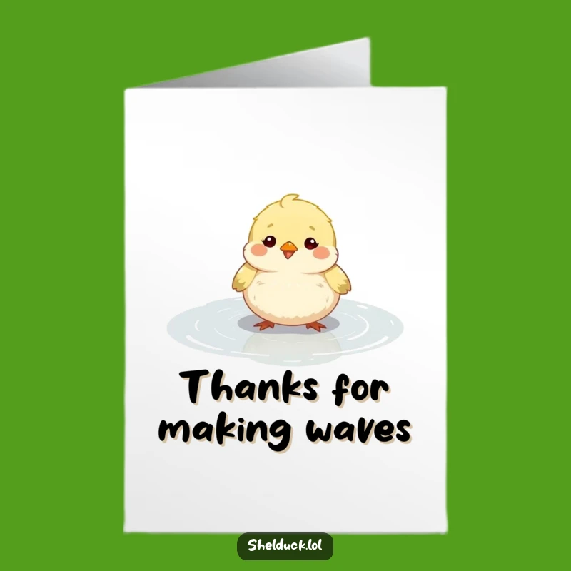Funny Free Printable Thank You Card: Fluffy Bird Puddle Splash, Hilarious Downloadable!