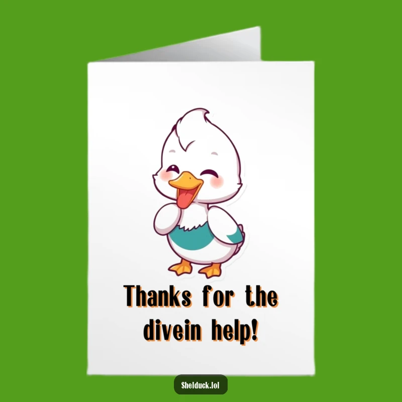 Joyful Shelduck Thank You Card: Free Printable for Grateful Dipping - Download!