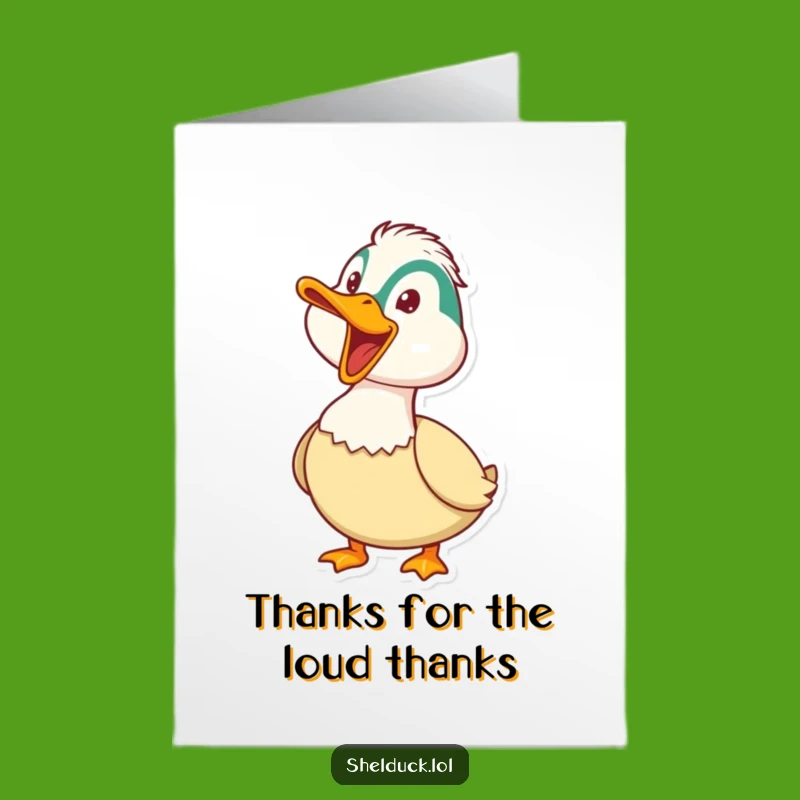 Free Printable Shelduck Thank You Card: A Honk of Gratitude