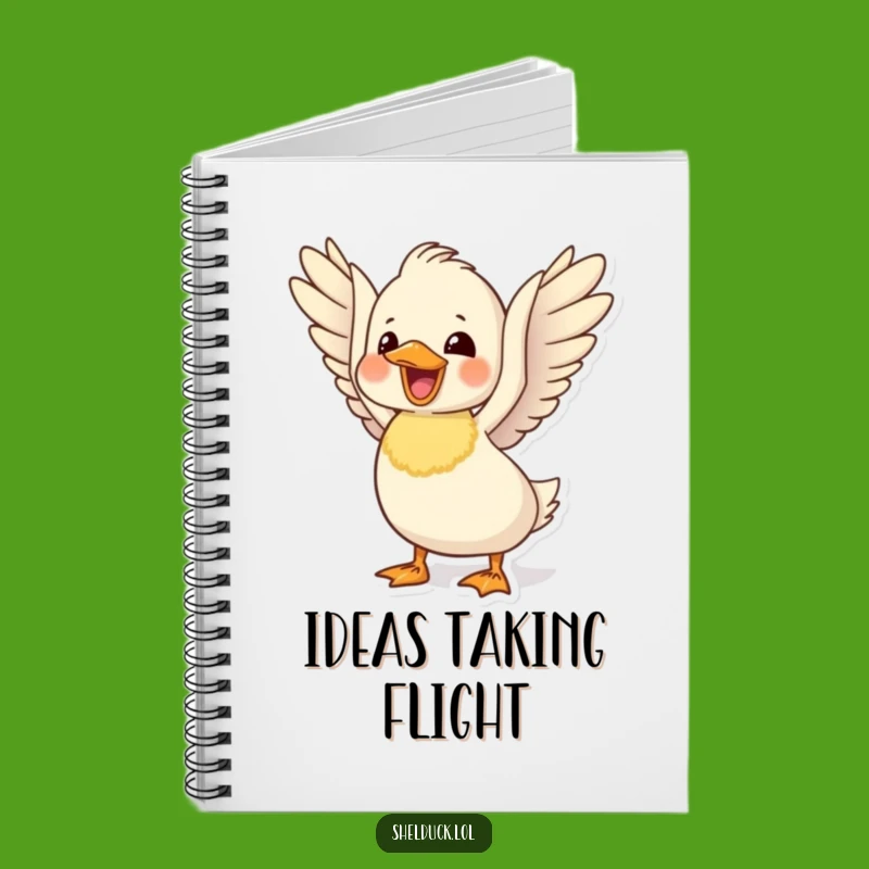 Funny Delighted Shelduck Notebook: Flapping Wings Bird Journal, Gift for Writers