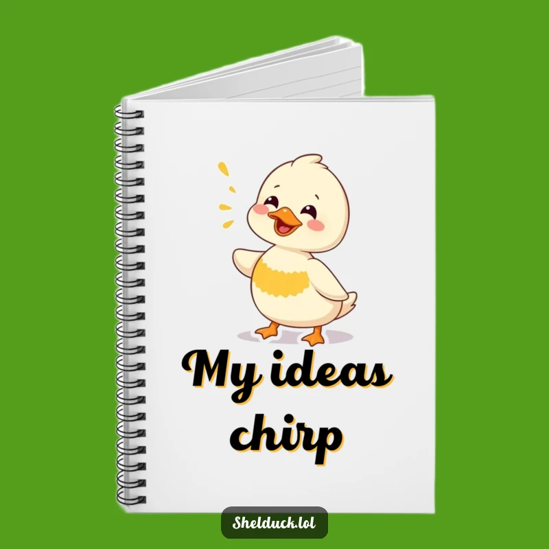 Funny Shelduck Chirping Notebook: Jot Down Your Thoughts with Avian Amusement