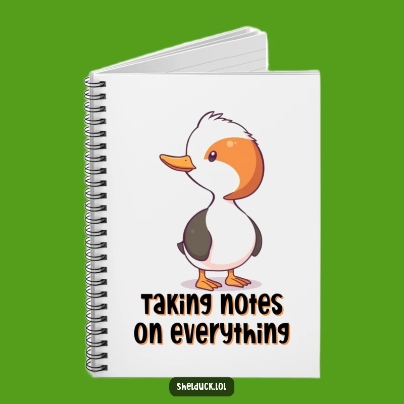 Funny Shelduck Notebook - Curiosity Journal, Hilarious Bird Lover's Gift
