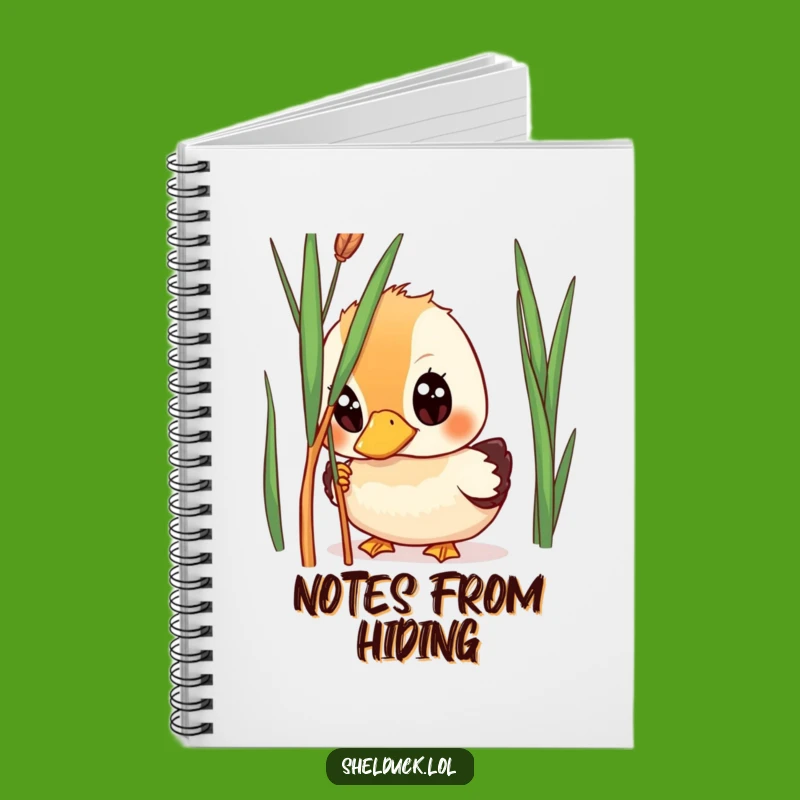 Funny Shelduck Peeking Notebook - Wide-Eyed Bird Journal, Gift