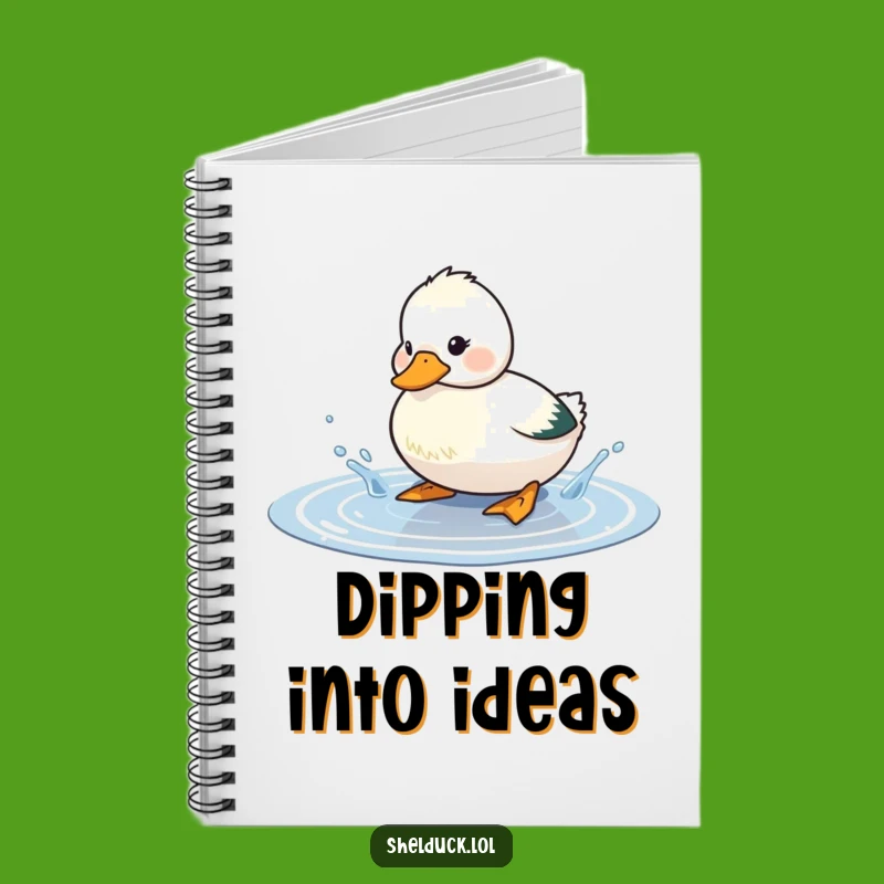 Funny Shelduck Splashing Notebook: Jot Down Ideas With a Playful Bird!