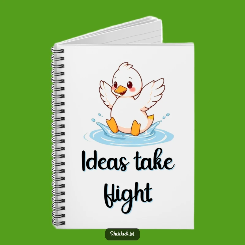 Funny Shelduck Splashing Notebook - Jot Down Ideas with Fun
