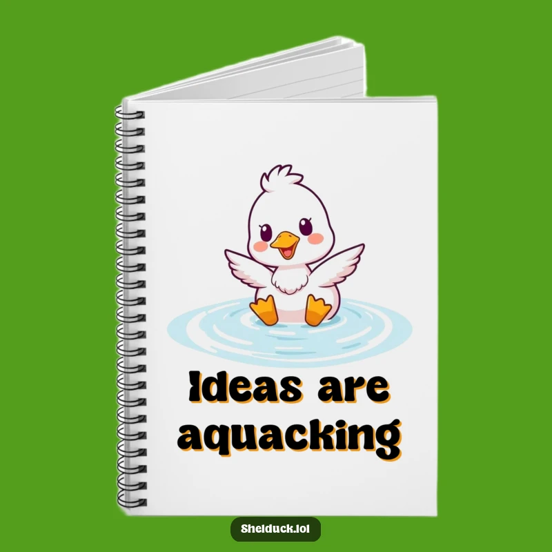 Funny Shelduck Bobbing Notebook: Cheerful Water Bird Journal for Notes Gift