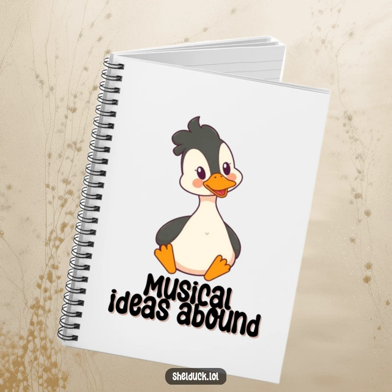 Funny Shelduck Notebook: A shelduck humorously bobbing its head, ideal for jotting down happy thoughts.